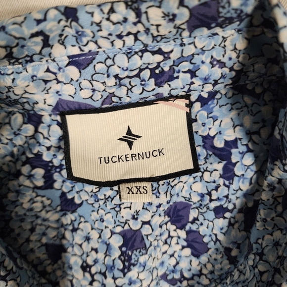 Tuckernuck Hydrangea Dress Blue & White XXS - Picture 3 of 9